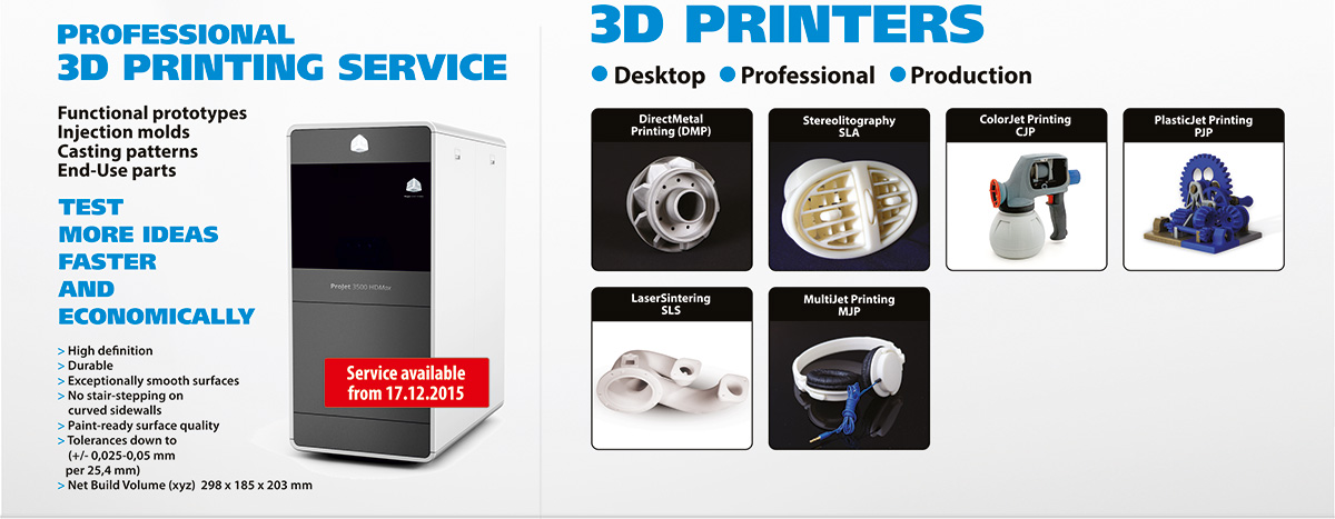 3D PRINTING SERVICE & 3D PRINTERS